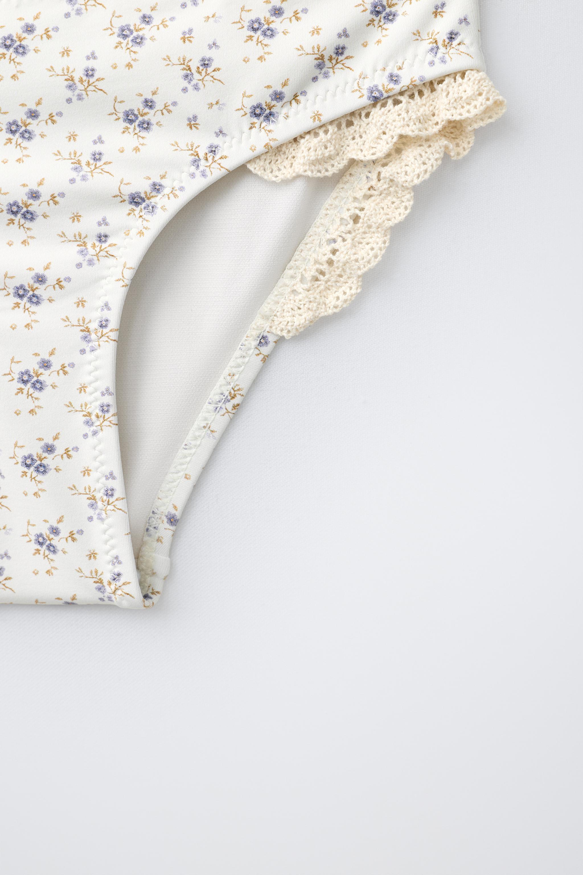 6-14 ANS/ BIKINI FLEURS ET DENTELLE